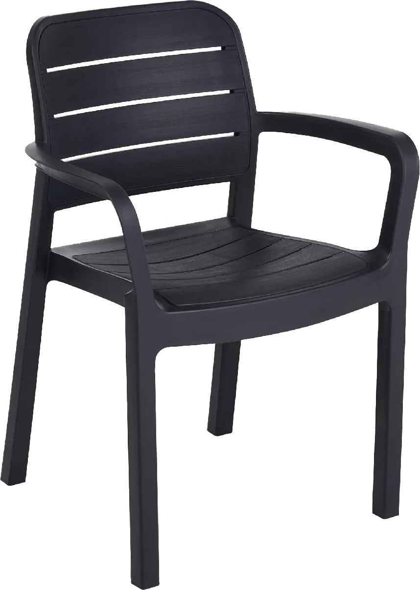 ALLIBERT 221209 Sedia per Esterni Plastica 58x53x83 cm Grafite Tisara