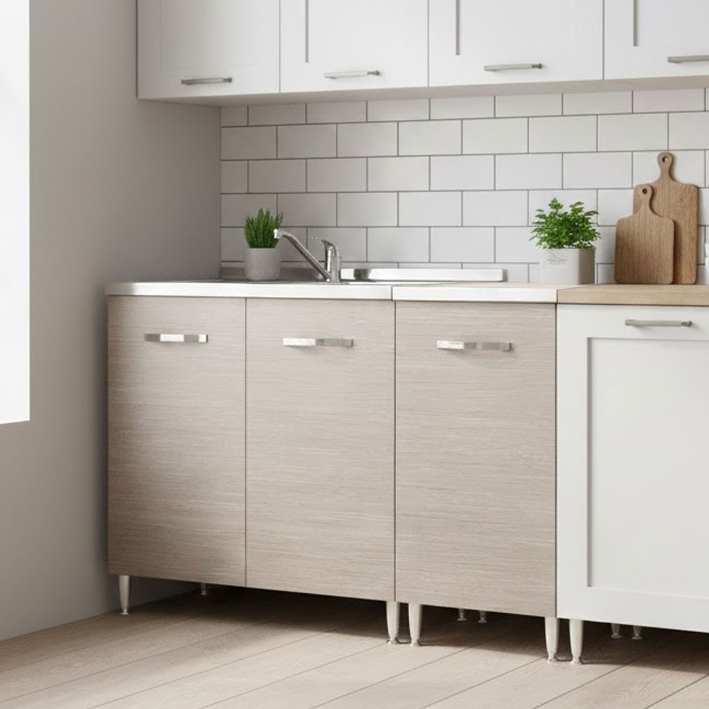 AZUR LINE LGST120KIT Mobile Lavello Cucina Sottolavello 120x50x85h cm Larice