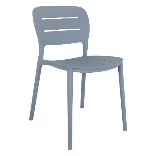 Amicasa PP 832 Sedia per Esterni Impilabile in Polipropilene 52,5x44x79 cm Avio - CRETA