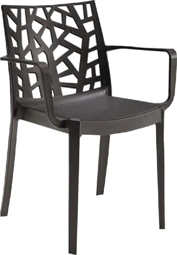 BICA BC353G Sedia per Esterni Impilabile Plastica 58x55x82 cm Grafite Matrix