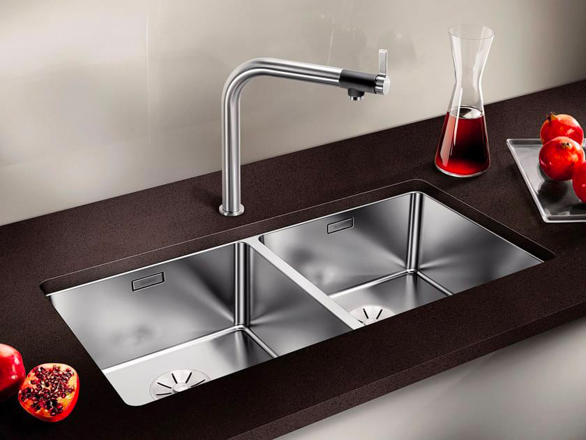 BLANCO 1518325 Lavello Cucina 2 Vasche Acciaio Incasso 87 cm  ANDANO 400400-U