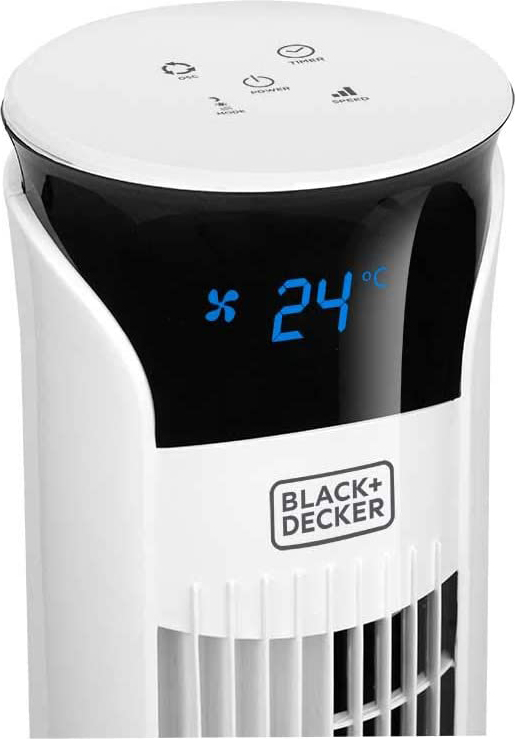 Black & Decker BXEFT49E Ventilatore Colonna Torre senza Pale Oscillante Timer