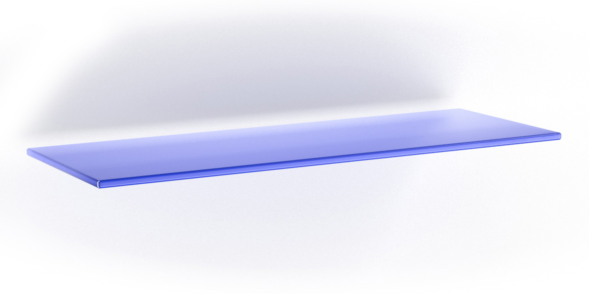 Bolis BA1B060HA2T1 Set 5 Mensole Mod.Vitra 6 mm Blu cm 15x60