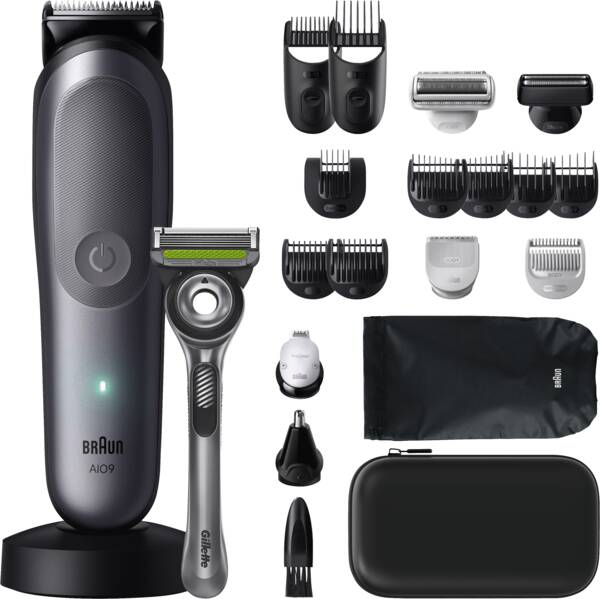 Braun AIO9540 Multigroom All-In-One S9 Rasoio Elettrico Ricaricabile Grigio
