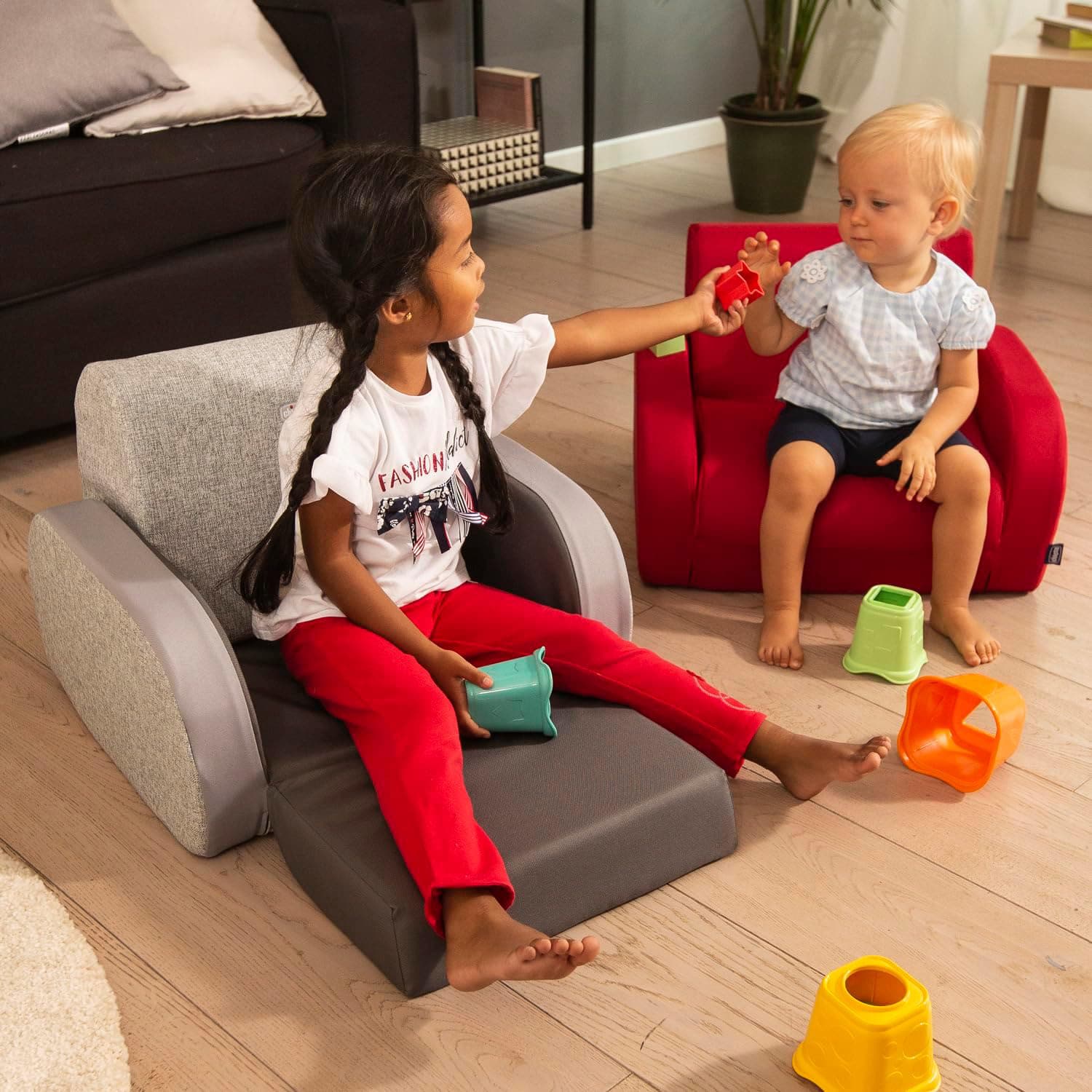 CHICCO 00079098020710 Poltroncina Bambini da 1 Anno Trasformabile Dusty Pink - Twist