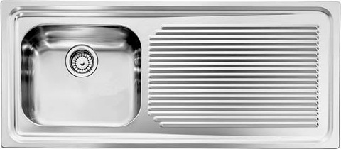 CM 011046.S1.01.2016 Lavello Cucina 1 Vasca Gocciolatoio DX Inox 116x50 cm
