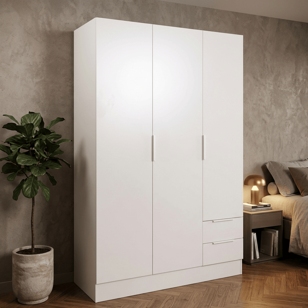 COMPOSAD ARA264K87404 Armadio Guardaroba 3 ante 2 cassetti  119x46x184 cm