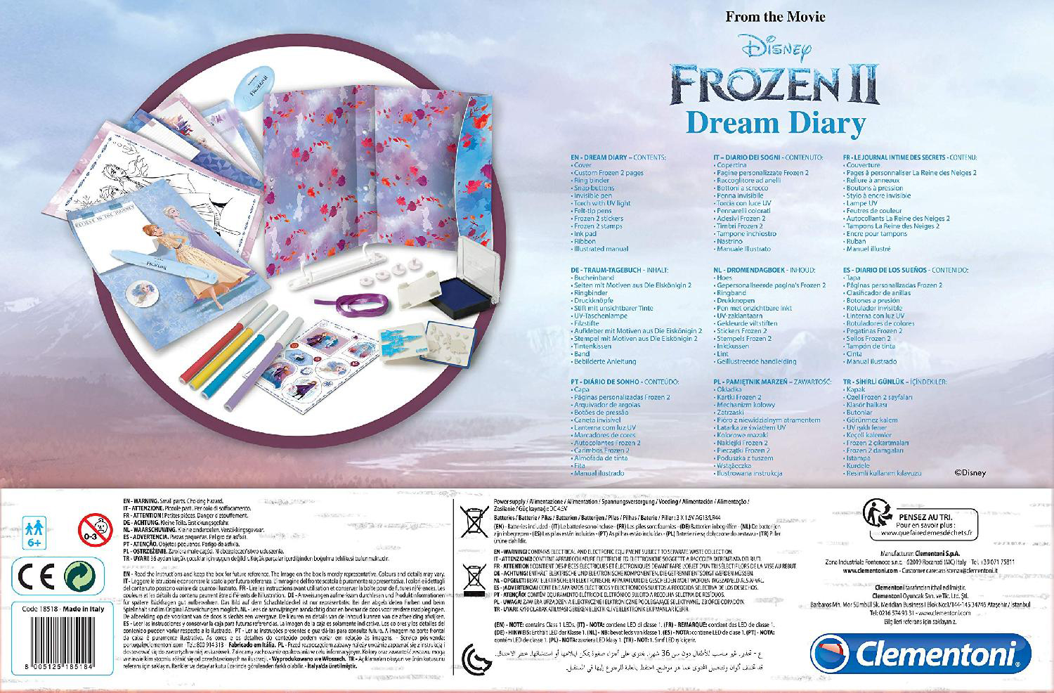 Clementoni 18518 Frozen 2 Dream Diary