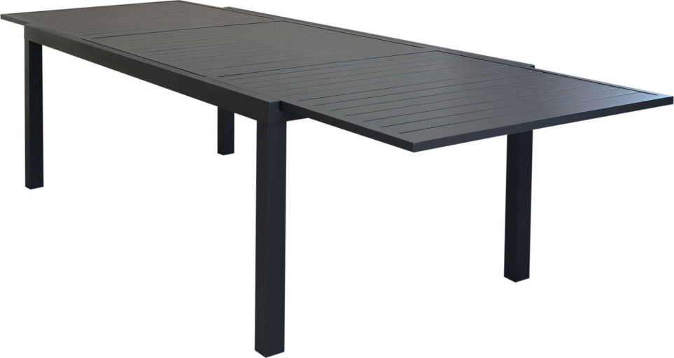 VivaGarden Tavolo Allungabile da Giardino Rettangolare in Alluminio 200/300x100x74h cm colore Antracite Imperia - AT804124-ANTR