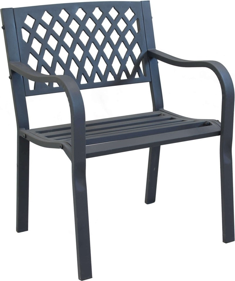 VivaGarden FE802530-NERO Poltrona da Esterno Acciaio 60x56x85 cm Antracite Patio