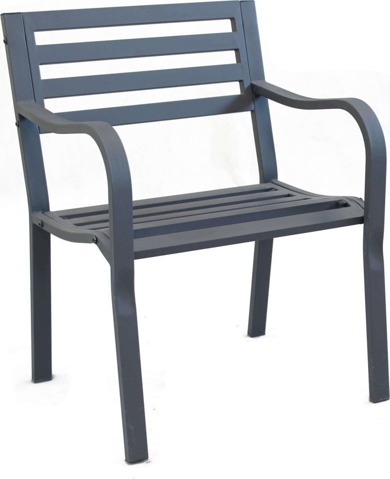 VivaGarden FE802533-NERO Poltrona da Esterno Acciaio 60x56x85 cm Antracite Country