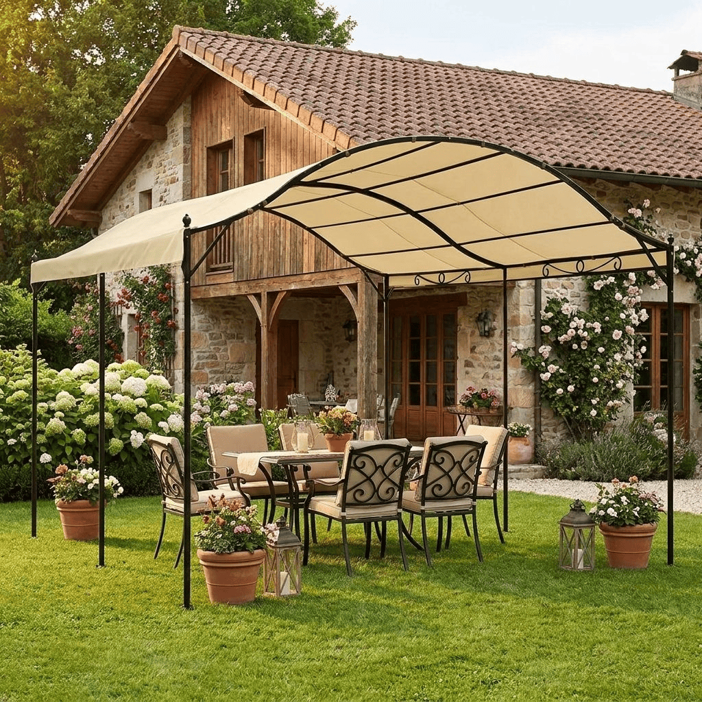VivaGarden GA802016 Pergola da Giardino 3x4 Arco in Poliestere e Acciaio m 3x4 Ecr�