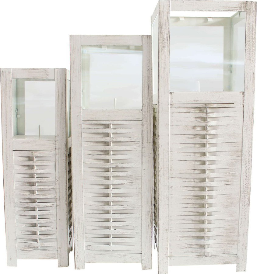 VivaGarden LA802004 Lanterna Neon Vetro Acciaio Bianco