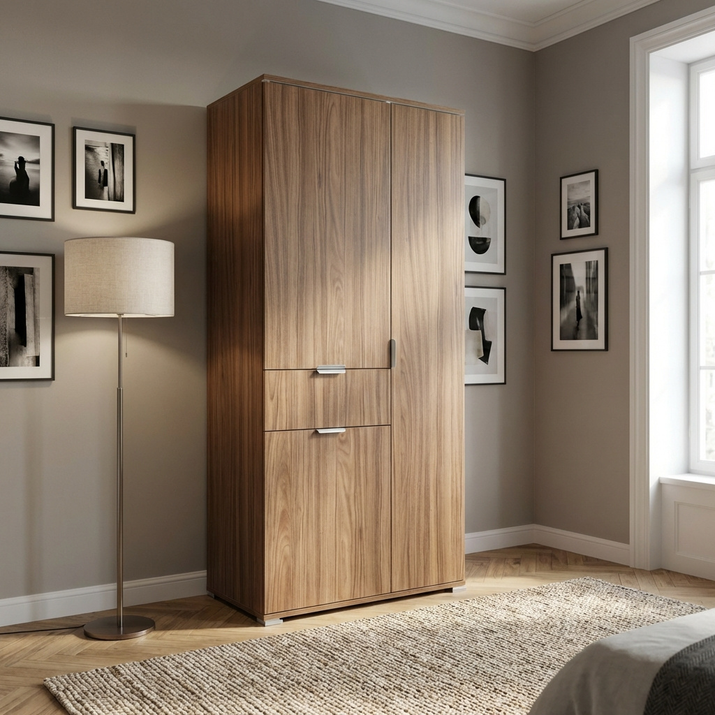 DecHome MR805046 Armadio Guardaroba 3 ante battenti 75x38x174 cm Marrone