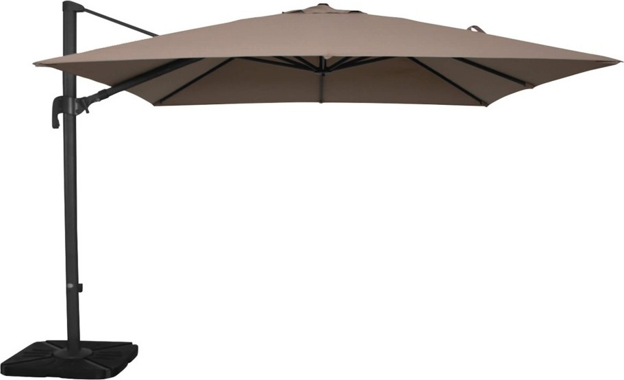 VivaGarden OM807258 Ombrellone da Giardino Decentrato 3x4 mt Alluminio Taupe Positano Lux