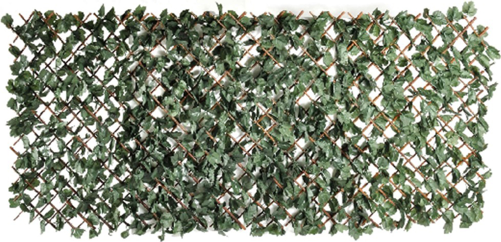 VivaGarden SS809829 Siepe Erba Sintetica Rovereto in Legno cm 100x200 h Verde