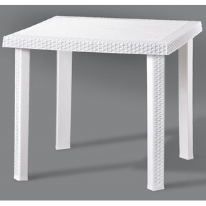 Dimaplast2000 12040088 Tavolo da Giardino Quadrato 80x80x72 cm Bianco - FIGARO