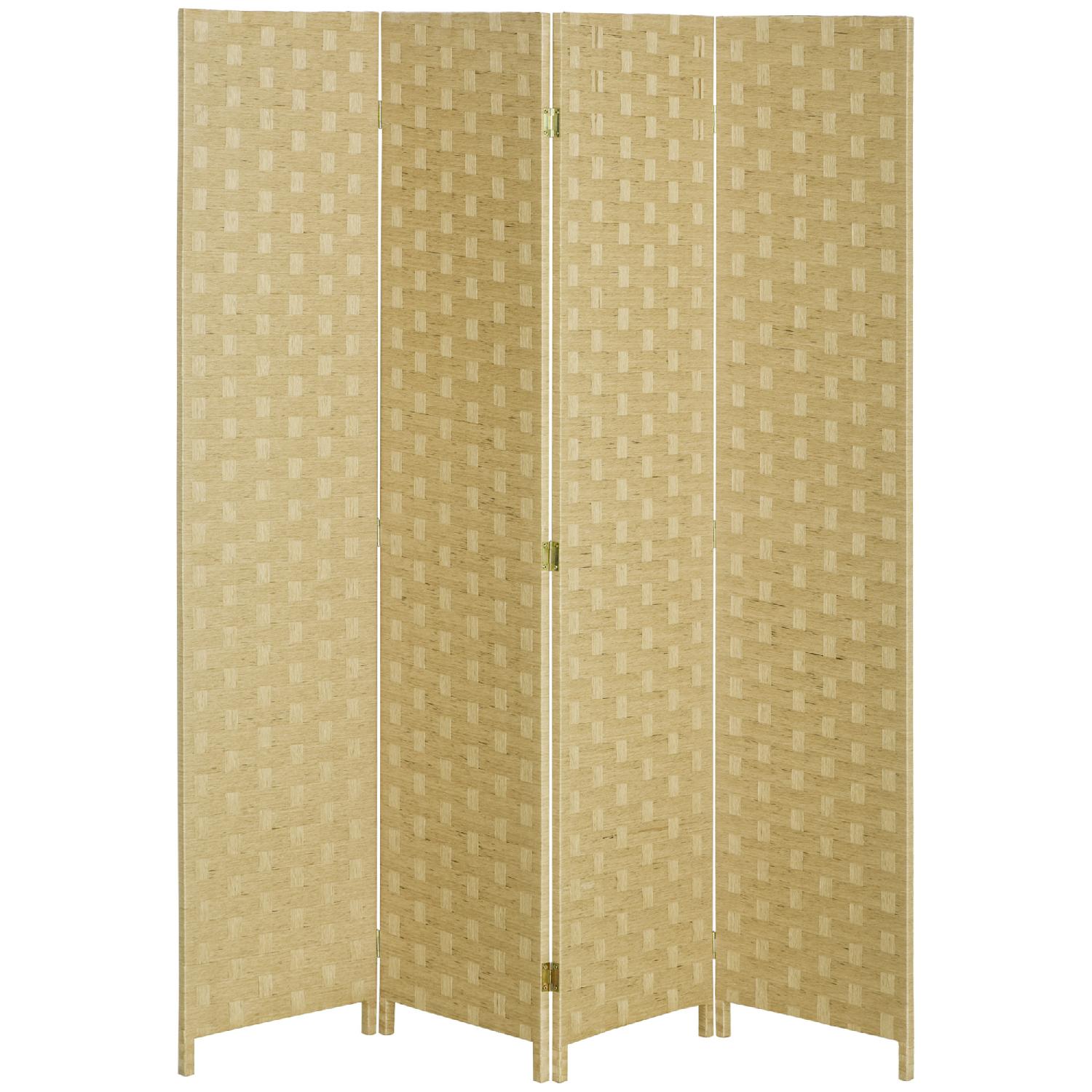 DecHome 00BN-830 Paravento Separ� Interno 4 Ante Legno Pieghevole Altezza 170cm Marrone