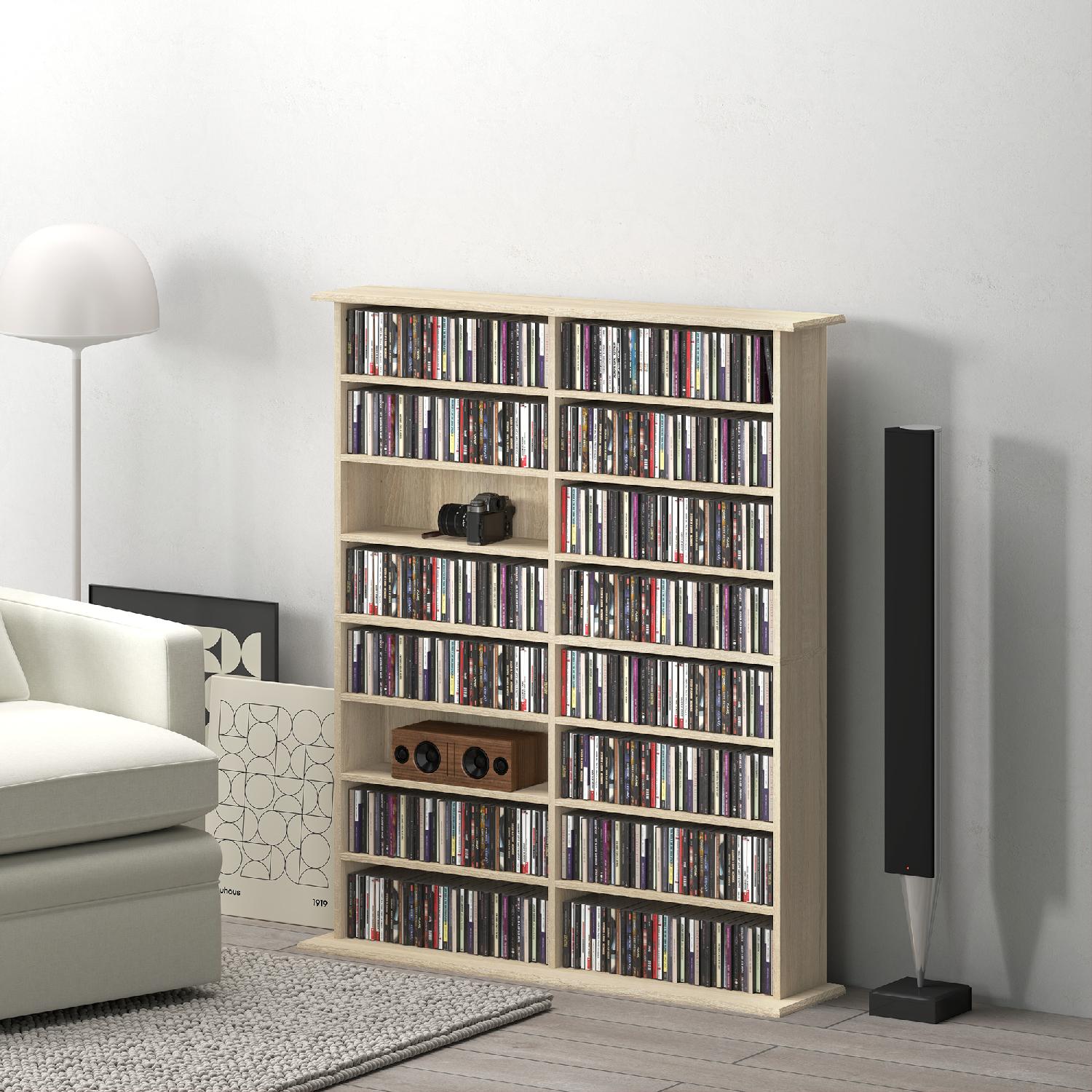 DecHome 0NDV377 Libreria Moderna 8 Ripiani in Legno Dimensioni 106.5x24x126.3cm Naturale