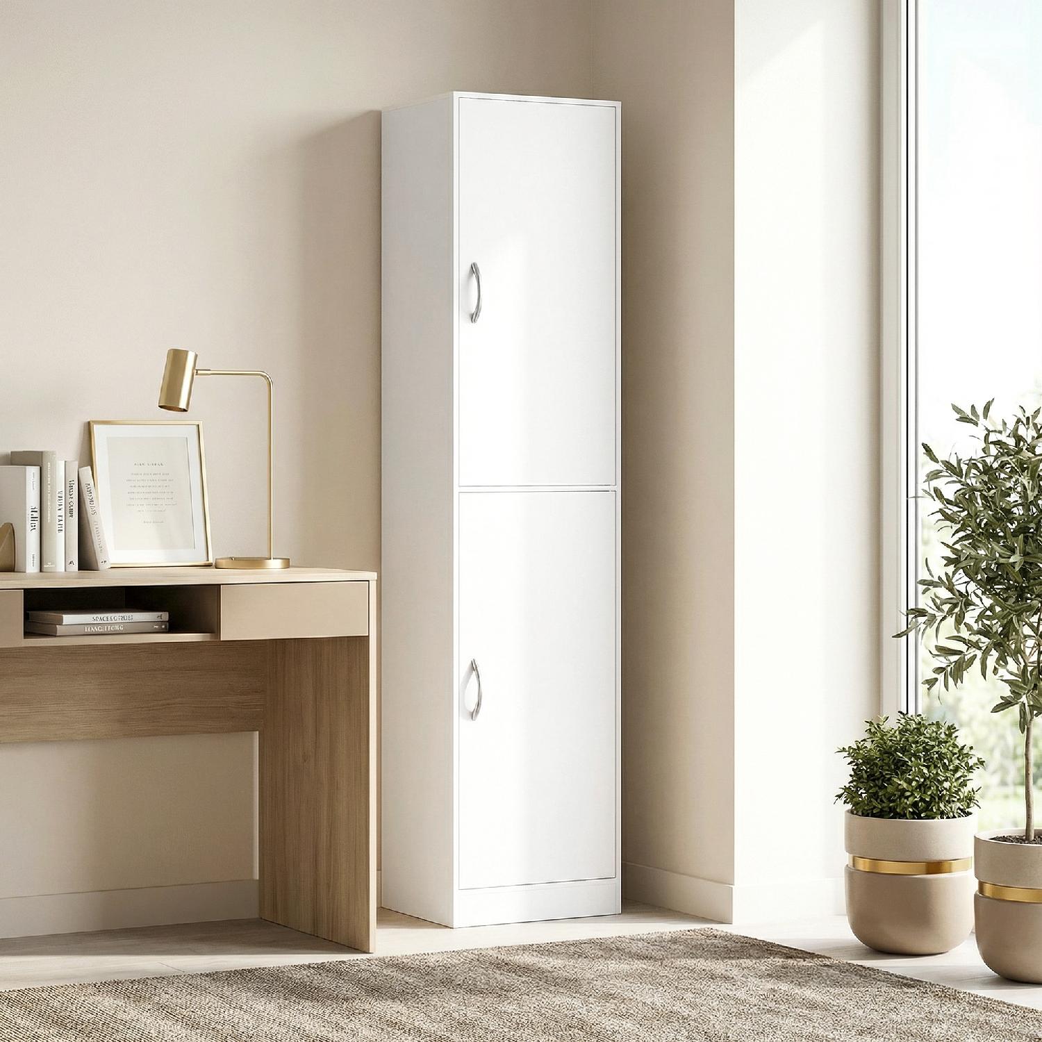 DecHome 0WTV347 Libreria Moderna 5 Ripiani Dimensioni 40x35x180 cm Bianco