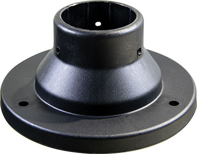 DecHome 1246b1292 Base per Palo Lampione Globo Abs Nero Base cm 16