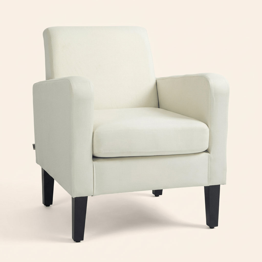 DecHome 1CWJ670 Poltrona Moderna in Tessuto 66x72x74 Crema