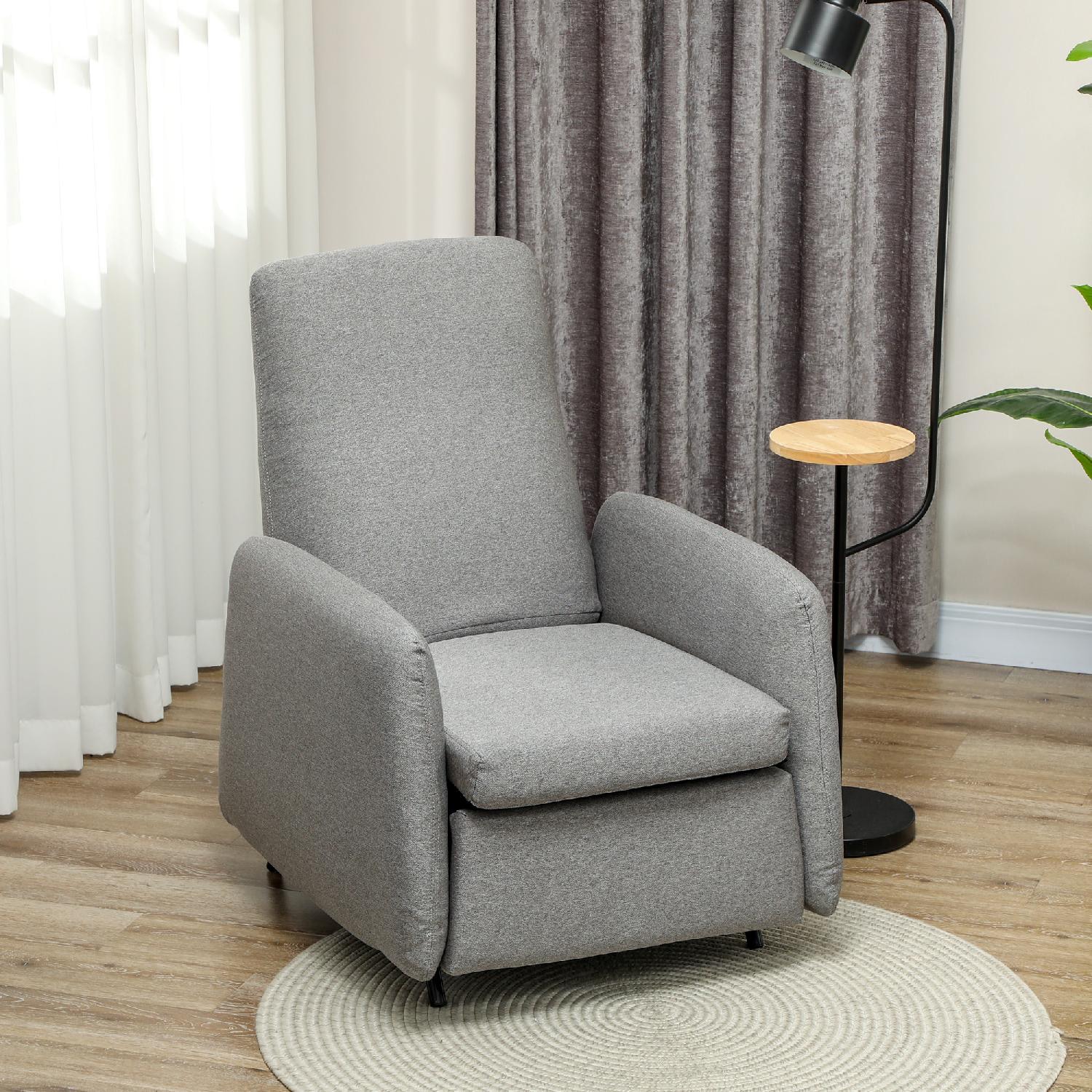 DecHome 1GYJ667 Poltrona Relax Reclinabile con Movimento Manuale 79x93x103 cm Grigio