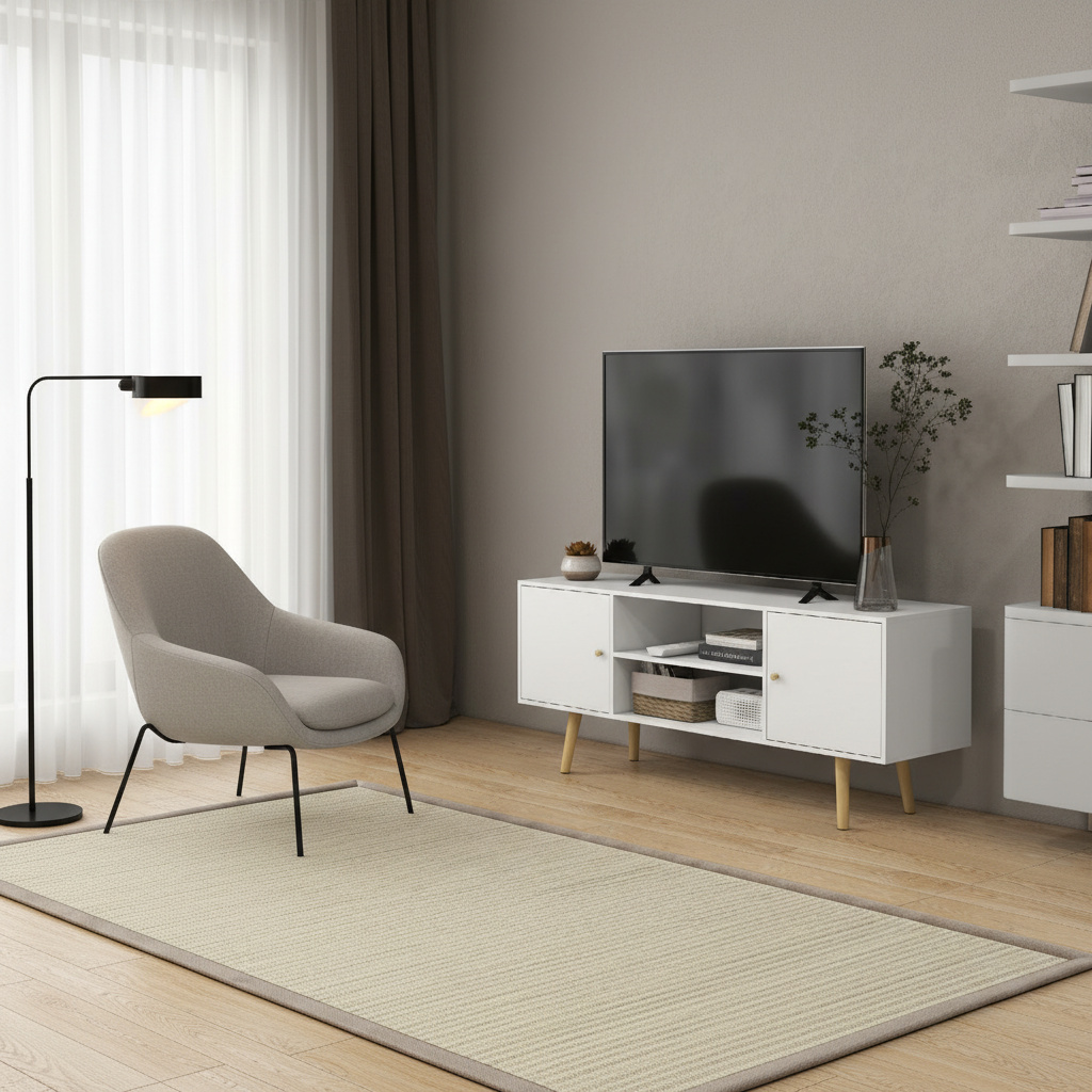 DecHome 281W53F Mobile TV Scandinavo 120x34x50 Bianco