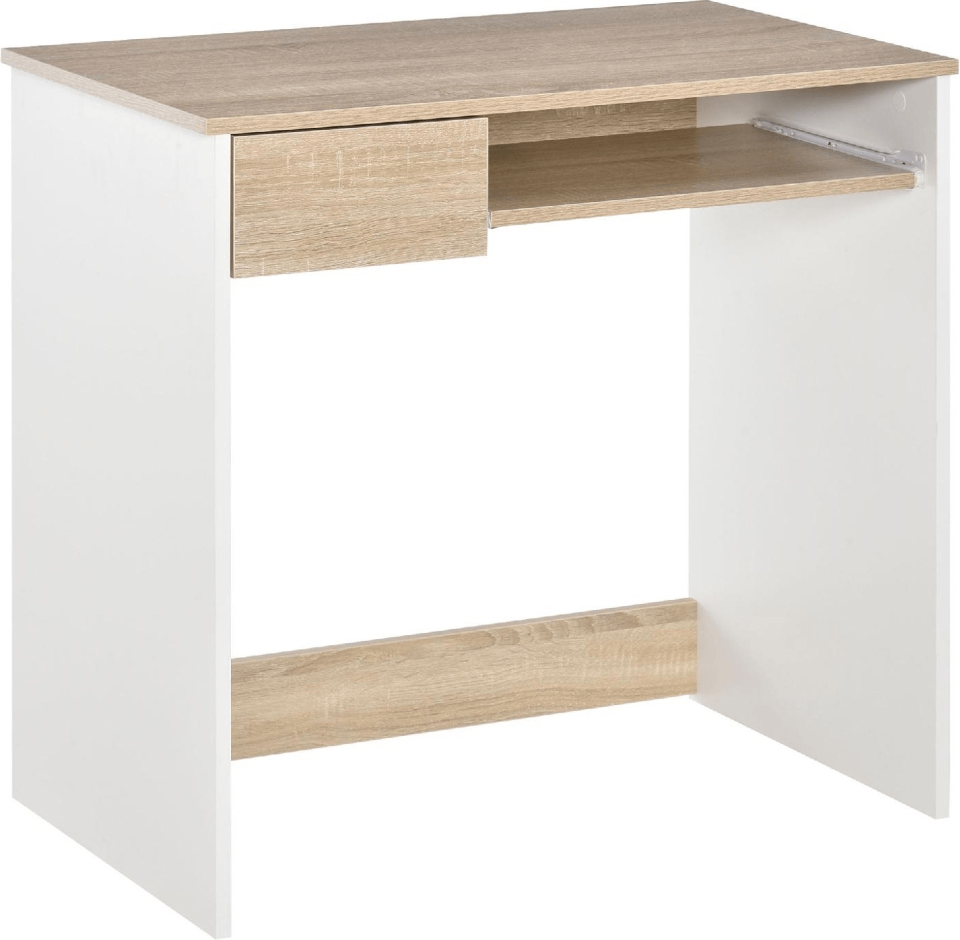 DecHome 410AKek836 Scrivania Moderna 80x45x75 cm BiancoRovere