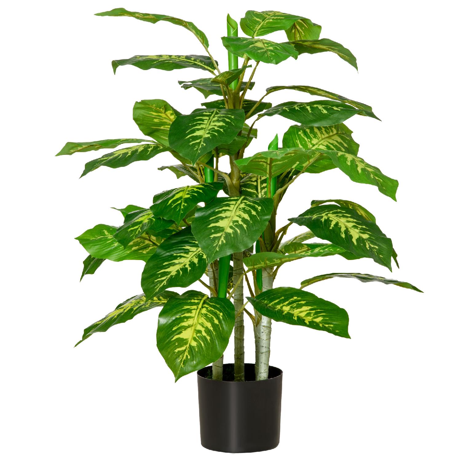 VivaGarden 433830 Pianta Artificiale Sempreverde Vaso �17x14.5 cm Nero Altezza 95