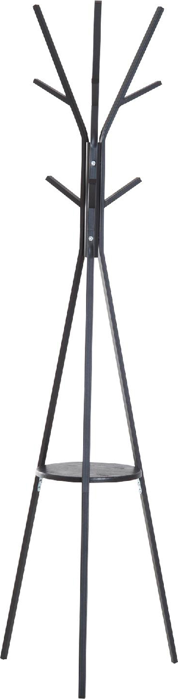 DecHome 831174BK Appendiabiti Attaccapanni Metallo Legno Nero 45x45x180cm