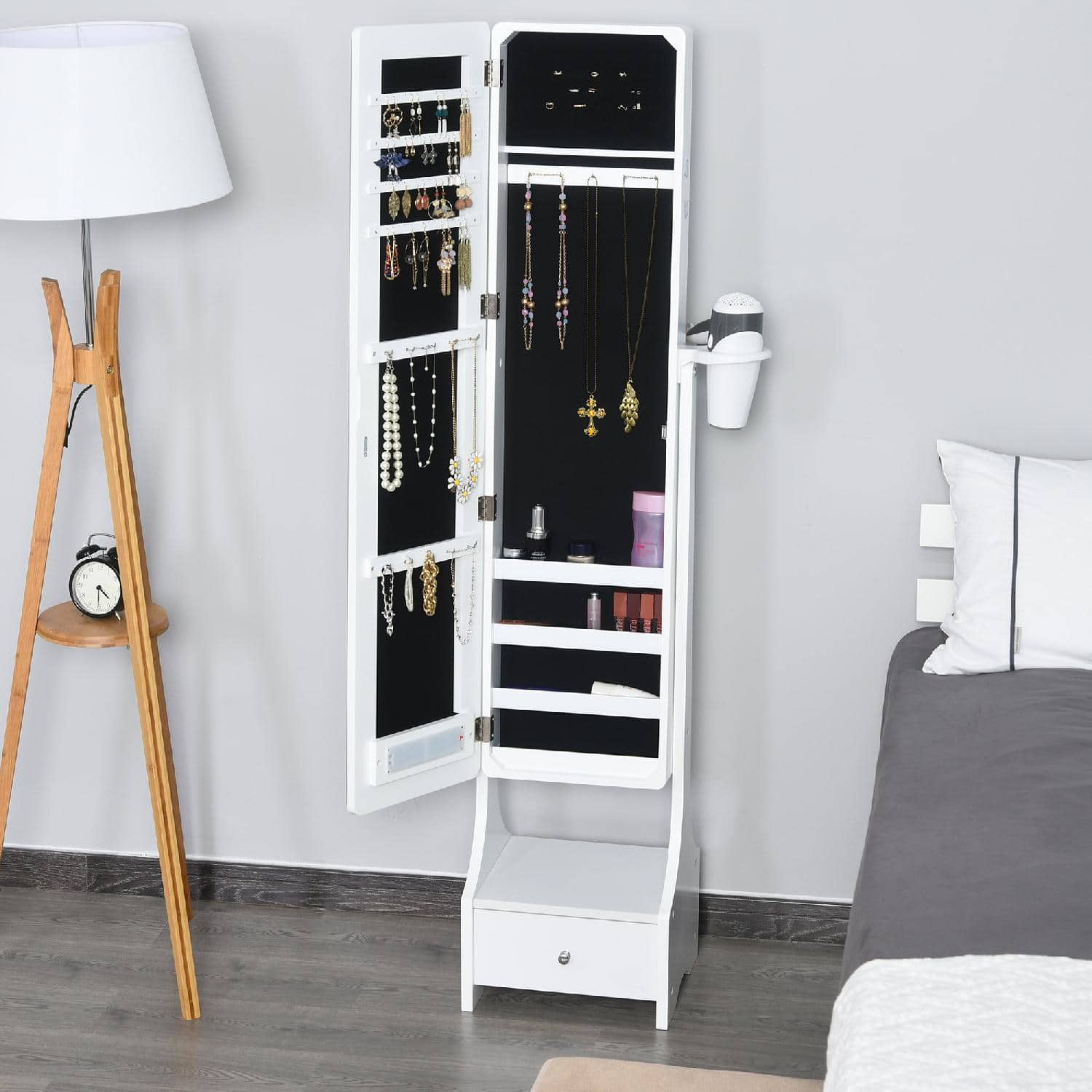 DecHome 857DH25 Specchio Portagioie Angolo Regolabile Specchio Cassetiera