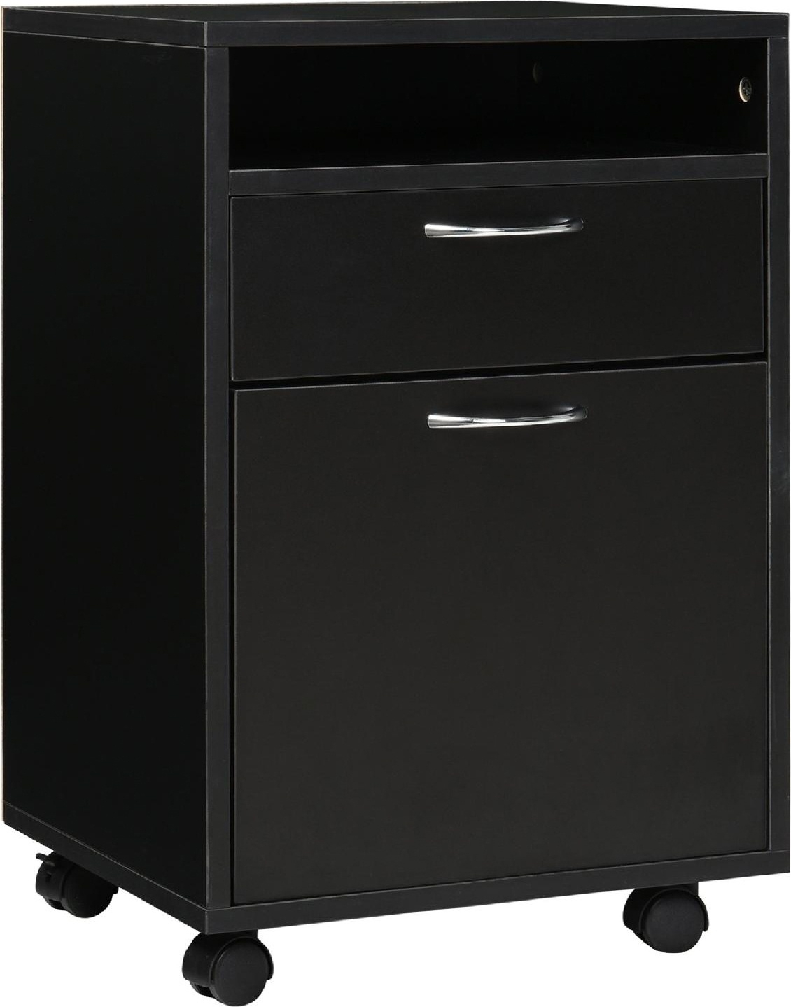 DecHome 8360D7BK Cassettiera Portadocumenti 2 Cassetti 4 Ruote 40x35x60cm