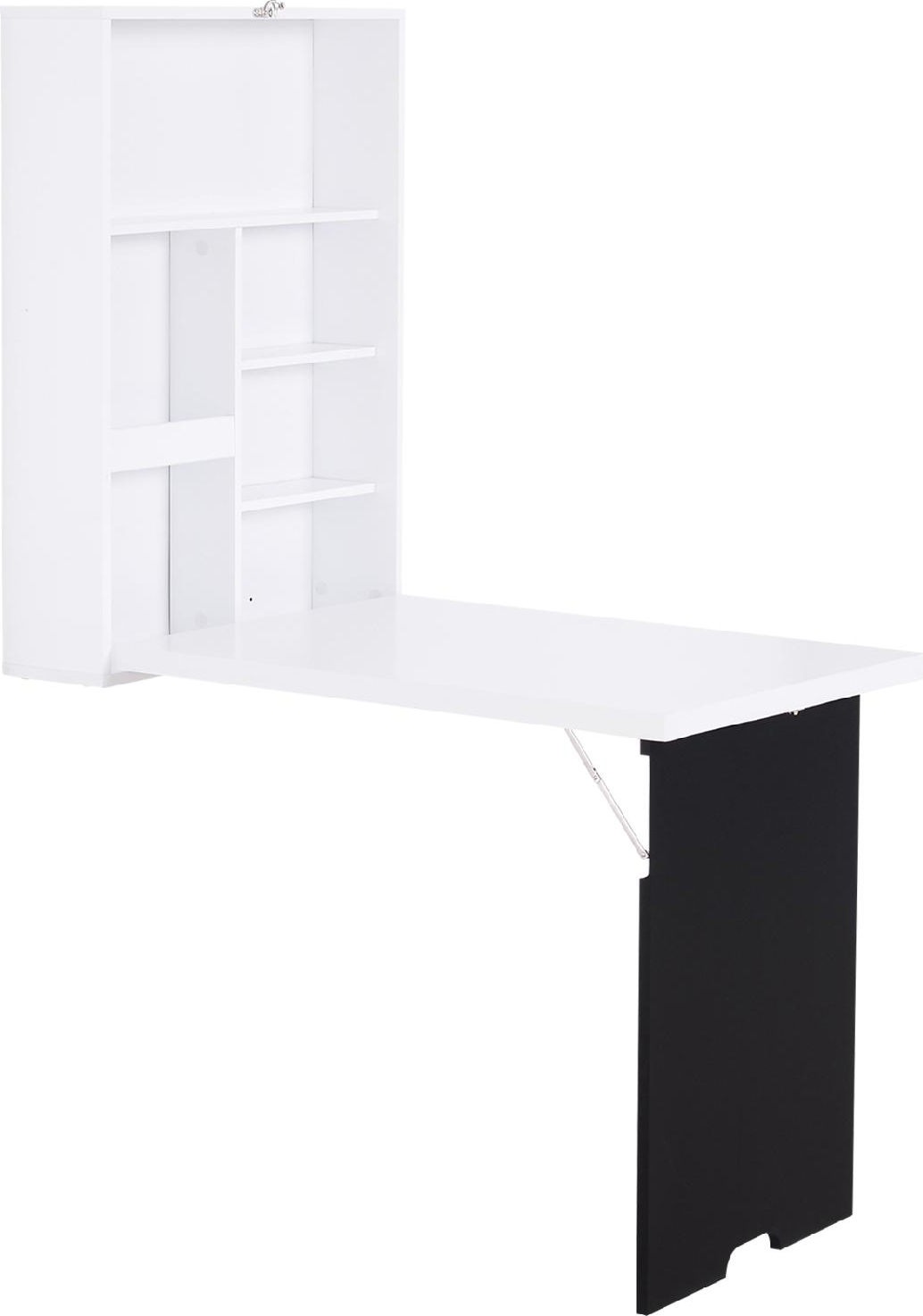 DecHome 803DH39 Scrivania Pieghevole Piano a Ribalta e Lavagna 60x88.5x146.5 cm Bianco