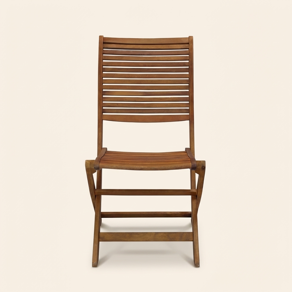 DecHome AC805072 Sedia Pieghevole in Legno di Acacia 50x64x94 cm Marrone Serena