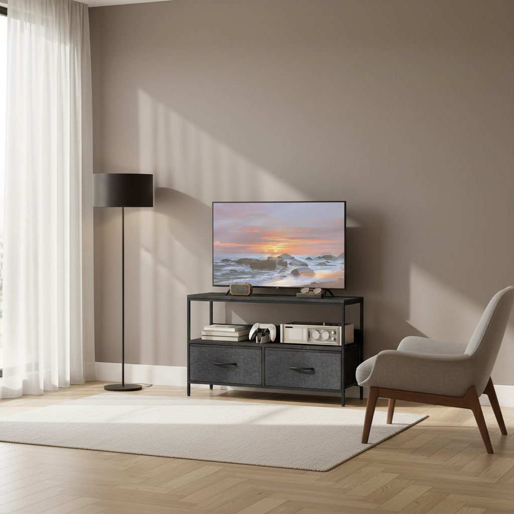 DecHome BKZ452 Mobile TV Industriale Metallo 98x29x56 Nero