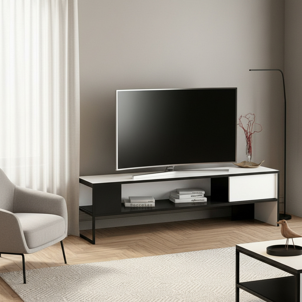 DecHome CONCORDTV Mobile TV Industriale Metallo 150x35x42 Nero Concord