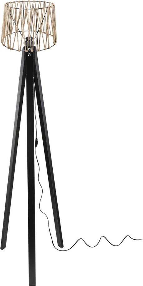 DecHome DECONE1188 Lampada da Terra Paralume in Iuta Attacco E27