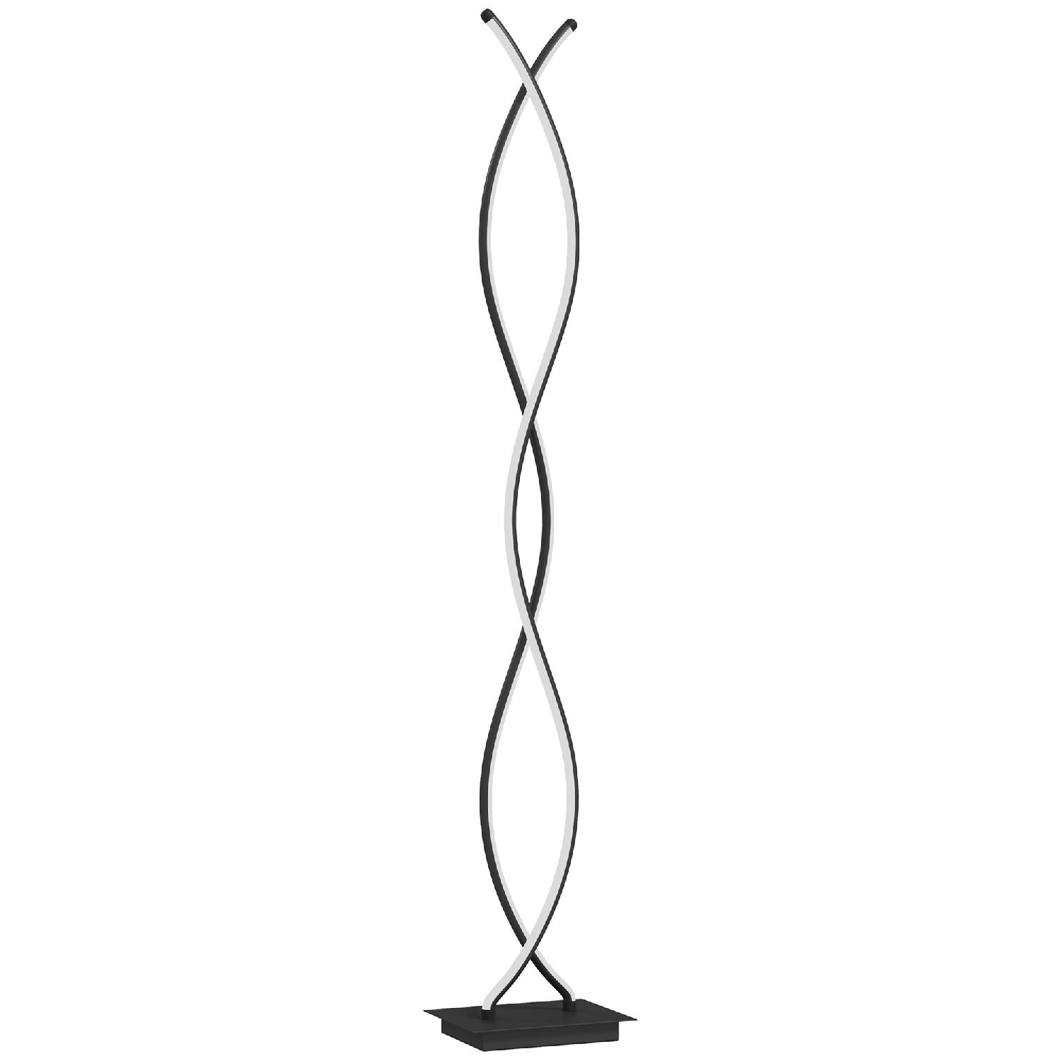 DecHome F3410BK Lampada da Terra Moderna a Doppia Spirale con Luminosit� Regolabile Nero