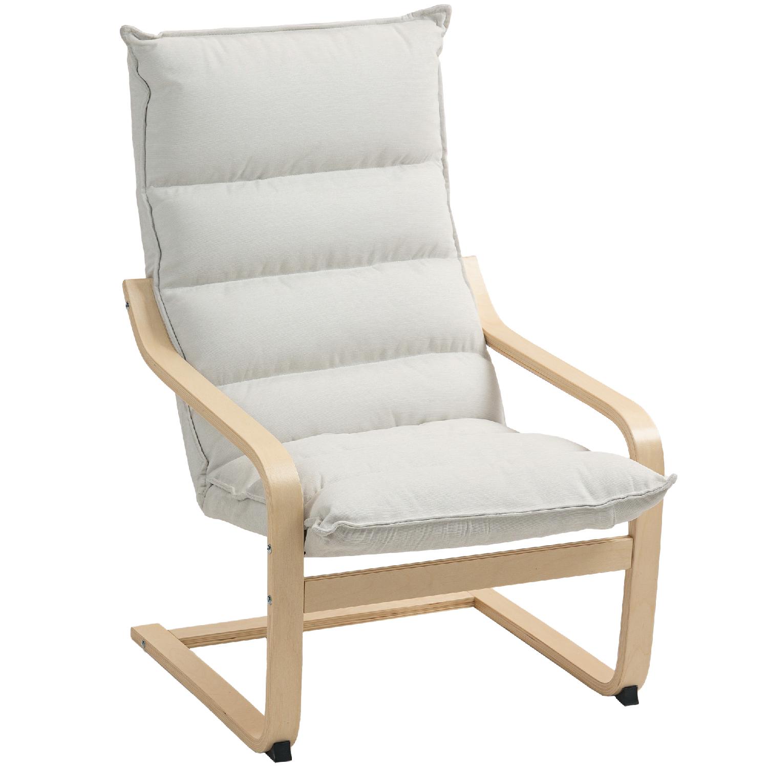 DecHome F4560CW Poltrona Stile Scandinavo in Velluto 67x83x105 cm Crema