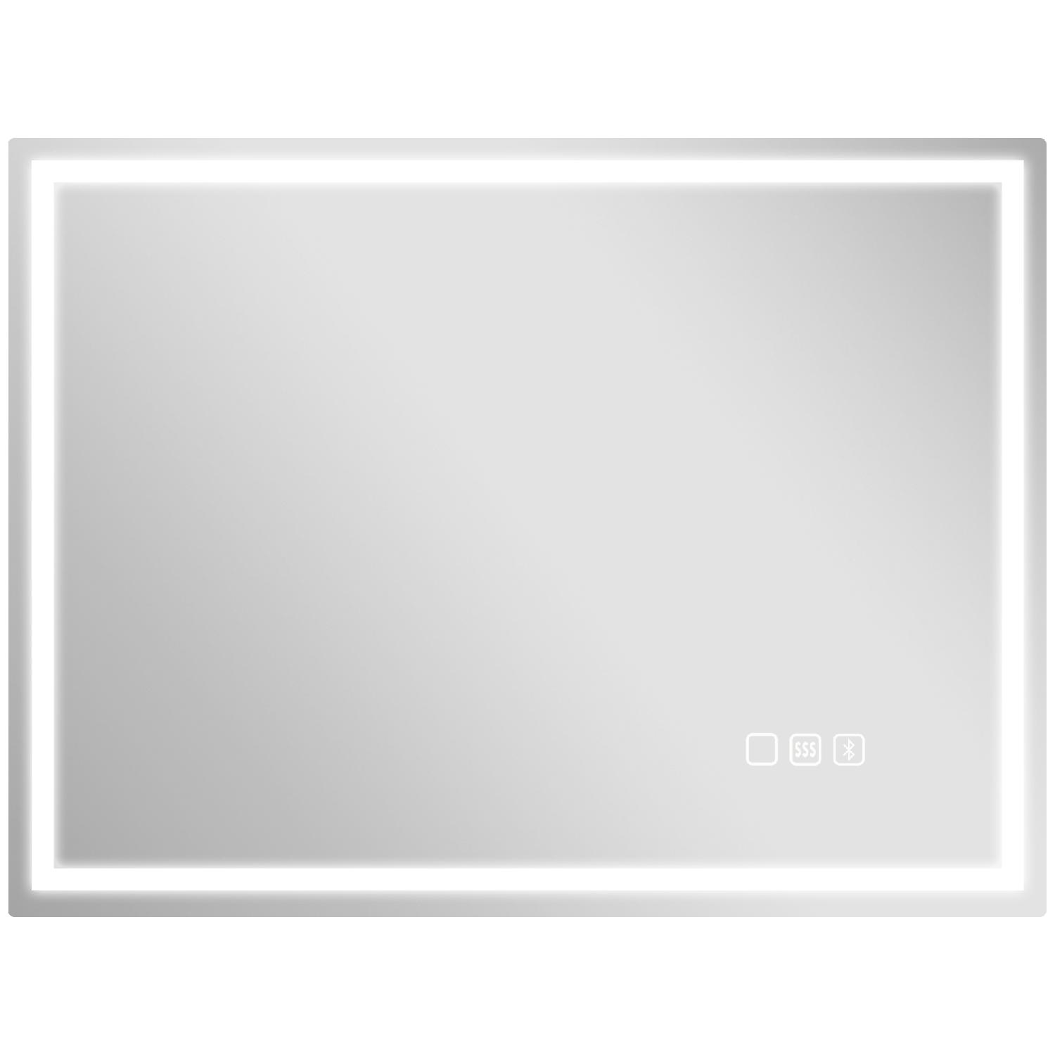 DecHome F5885SR Specchio Bagno con Luce LED Rettangolare 80x60 cm