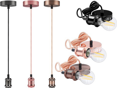 DecHome FSRGV150 Sospensione Led Fusion E27 colore Ottone