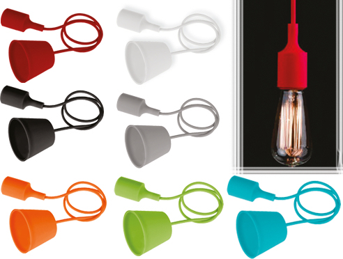 DecHome FTRO150 Sospensione Fantasy E27 Rosso