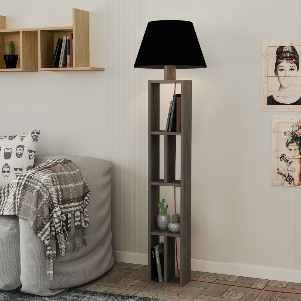DecHome GIORNODARKCOFFEE Lampada da Terra Dark Coffee 45X45X163,5 cm