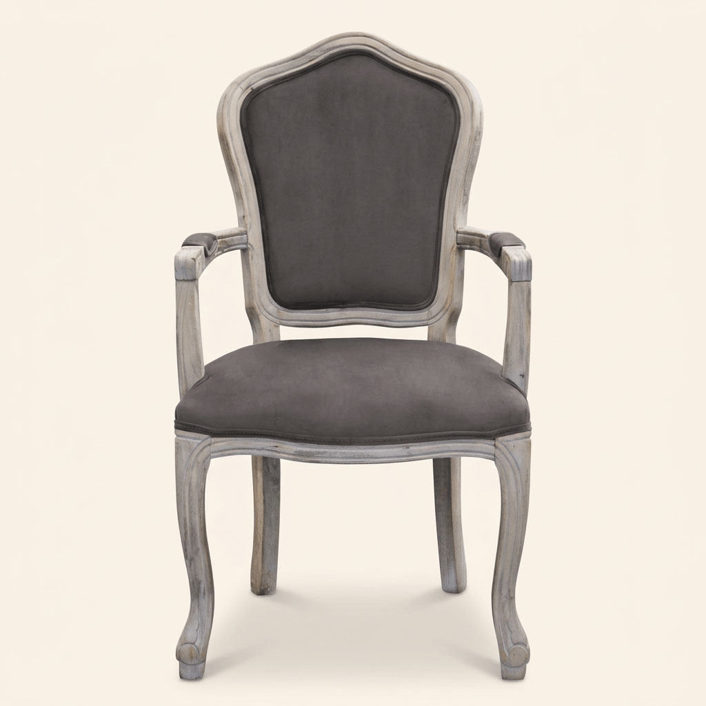 DecHome HF807229 Poltrona Classica in Velluto 55x51x100 Taupe Coritiba