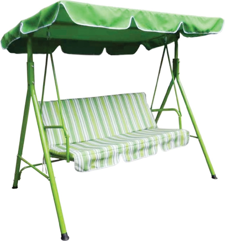 VivaGarden JN-024 Dondolo da Giardino 3 Posti Tettuccio Parasole 170x110x153 Verde Many