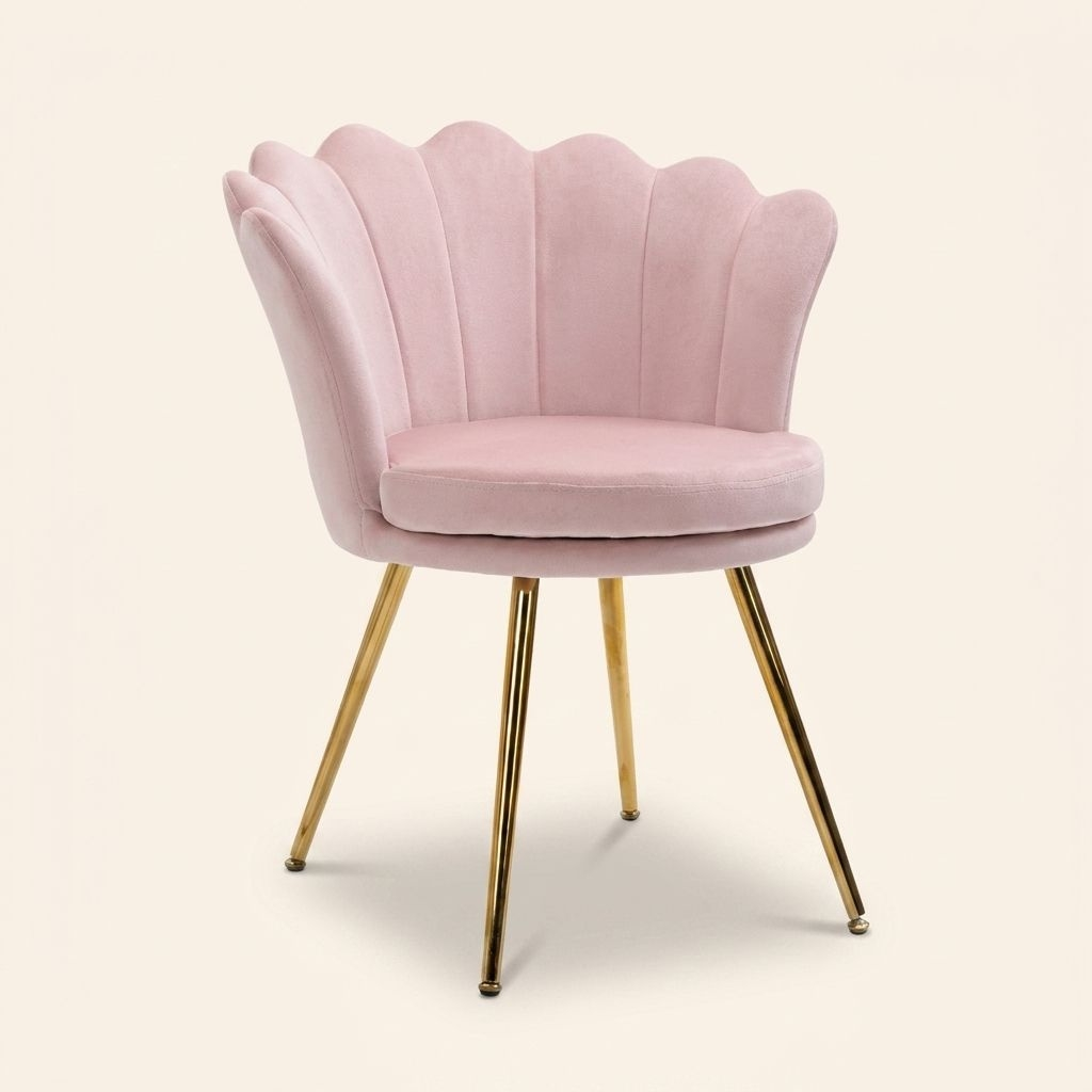 DecHome L533069 Poltrona Contemporanea Luxury in Velluto 67x64x77 Rosa