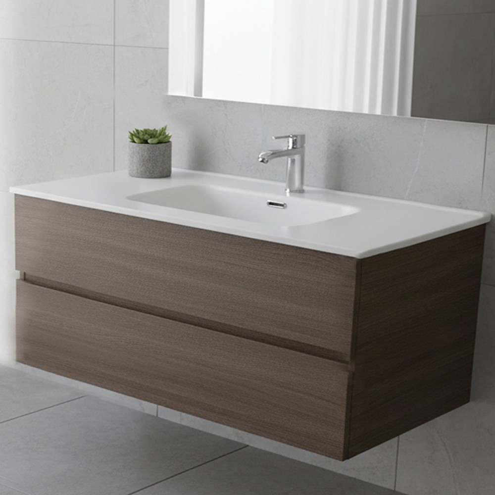 DecHome LAV9100S Lavabo Consolle da Appoggio ceramica 1 vasca 101x46.5 cm Bianco Lucido