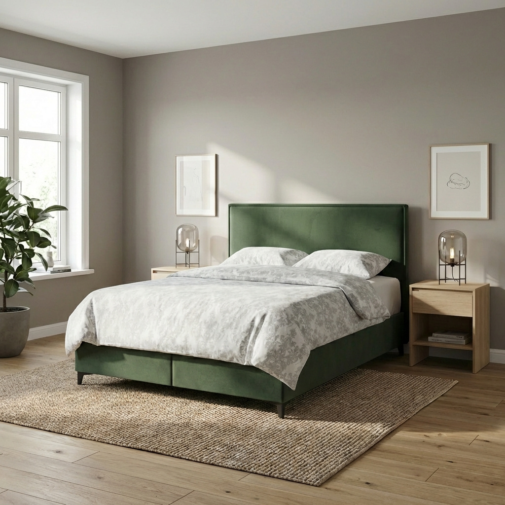 DecHome LETTOFRAME160MA Letto Matrimoniale Contenitore Rete 162x198 Velluto Moderno Tortora