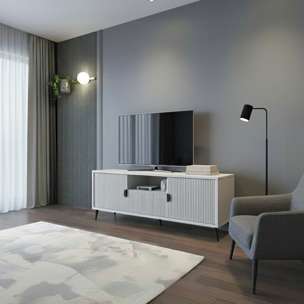 DecHome LOTUSPORTATVCASH Mobile TV Scandinavo 153,4x39,6x60,7 Cashmere Lotus